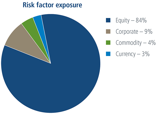 Risk factor exposure pie chart